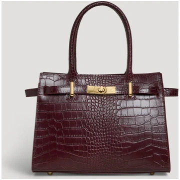 Borsa Grace limited edition in Pelle Coco Borgogna