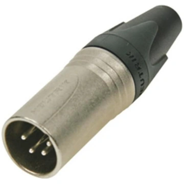 NEUTRIK - XLR CABLE CONNECTOR, 4-PIN MALE, SILVER 