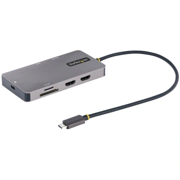 Startech USB C Multiport Adapter, Dual HDMI Video,