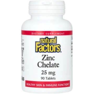 Zinc Chelate 25 mg Natural Factors 90 tab