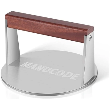 Manucode nerūsējošā tērauda Smash burgeru preses,