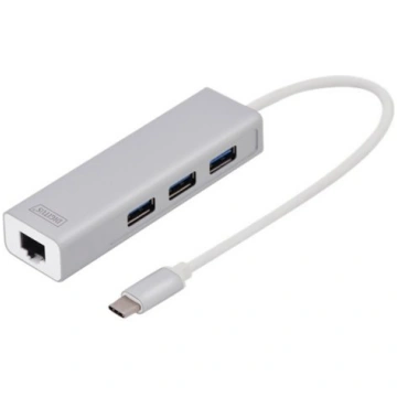 Digitus USB Type-C 3-Port Hub + Gigabit Ethernet