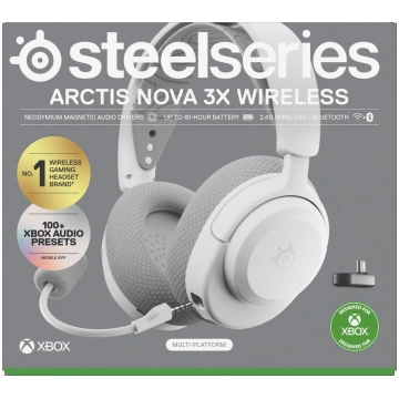 Sluchawki SteelSeries Arctis Nova 3X Biale (61690)