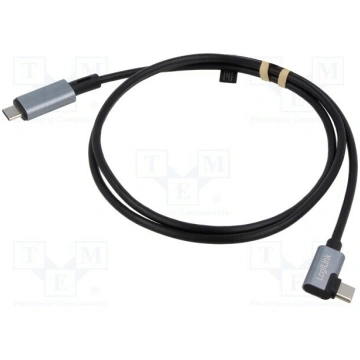 Cable; USB 2.0; USB C plug,USB C angled plug; 1m; 
