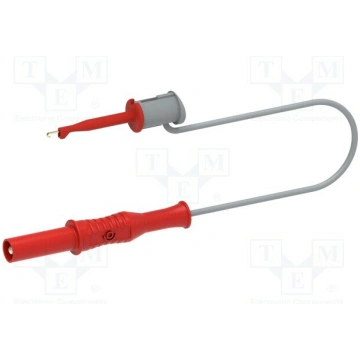 Test lead; 60VDC; 30VAC; 6A; clip-on hook probe,ba