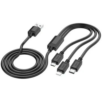 Hoco X74 3-in-1 USB-A uz Lightning / Micro-USB / U
