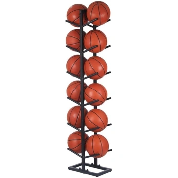 Vertikāls sporta bumbu plaukts basketbolam, futbol