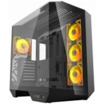 DarkFlash DY470 + 4 Fans Black datoru korpuss DY47