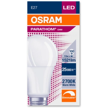 Dimmējama, 14W, E27, Osram, LED spuldze, 1521Lm, 2