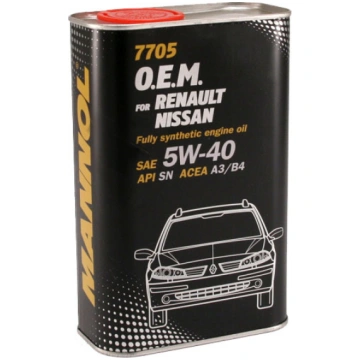 Motoreļļa Mannol 7705 O.E.M. Renault Nissan 5W-40 