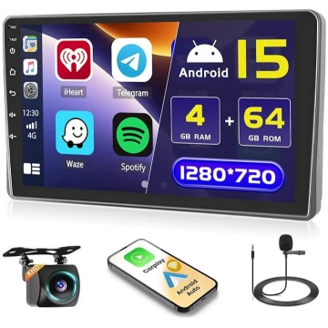 Hikity 4 + 64 GB Android 15 Auto radio Fiat Panda