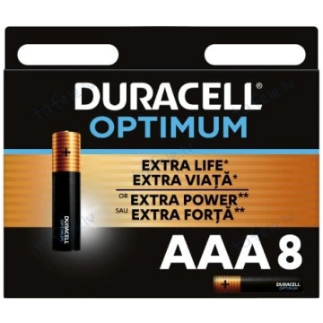 Baterijas DURACELL OPTIMUM AAA 8 gab