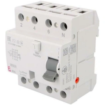 RCD breaker; Inom: 40A; Ires: 30mA; Poles: 4; 400V