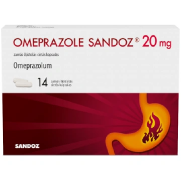 OMEPRAZOL SANDOZ 20 mg zarnās šķīstošās cietās kap
