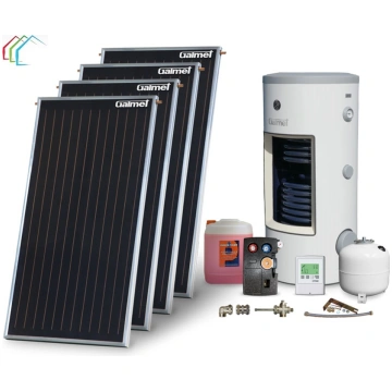 Solārais komplekts GALMET, 4 plakanie PREMIUM kole
