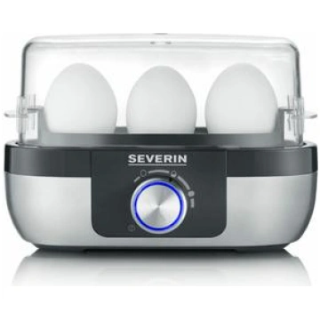 Severin EK 3163 3 eggs Black, Stainless steel, Tra