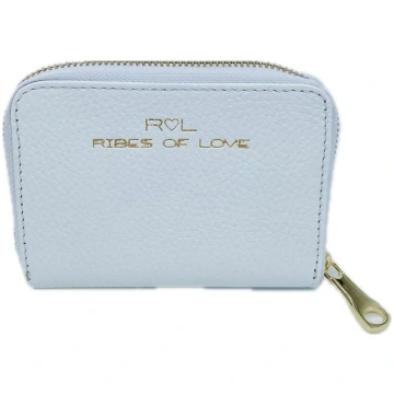 WHITE LEATHER WALLET M5014 - MEDIUM ZIPPER WALLET