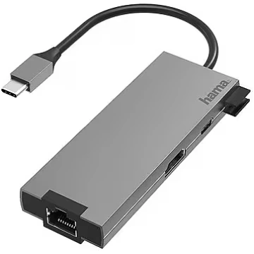 Hama USB-C Multiport Adapter, 5 Ports, 2 x USB-A,
