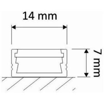 Aluminum profile with black cover for LED strip, b