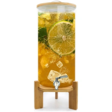 HmLotd Limonādes dozators ar statīvu, stikla dzēri