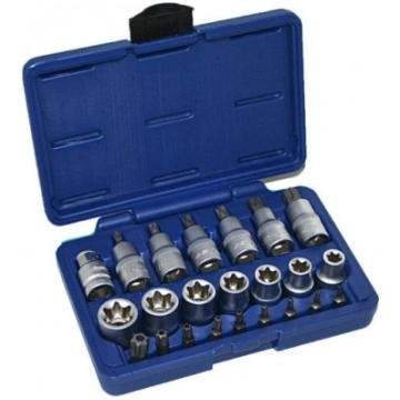 1/2" TORX uzgaļu un E-veida galviņu komplekts, 23 