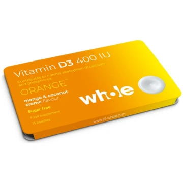 WHOLE vitamīnu pastilas - D3 vitamīns, 15 gb