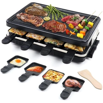 Raclette grils, elektriskais galda grils ar nesada