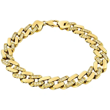 Bracciale groumette con diamanti ct 1,55 in oro gi