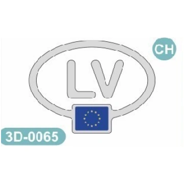 Uzlīme 3D 125x 95mm LV UZRAKSTS / ES KAROGS REM 3D