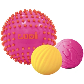 LUDI Sensoro bumbiņu komplekts, rozā/dzeltens, 6+ 