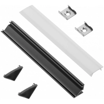 LED sloksnes profils GTV Glax kampinis 45° PA-ZGLA