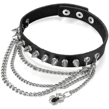Flongo Choker Tetovējums Ķēdes Ādas apkakle Sievie