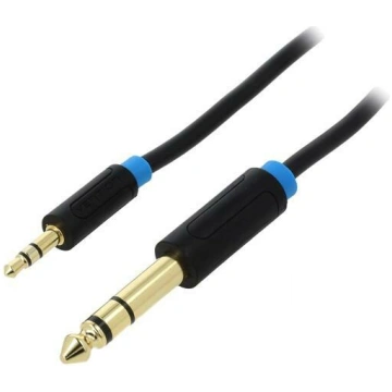 Cable; Jack 3.5mm 3pin plug,Jack 6,3mm 3pin plug; 