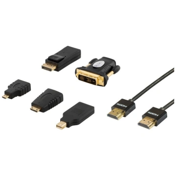 Deltaco HDMI-251, Micro HDMI/Mini HDMI/DP/Mini DP,