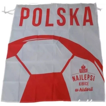 Karogs 100 x 100 cm, sarkans un balts SPORTPLUS.PL