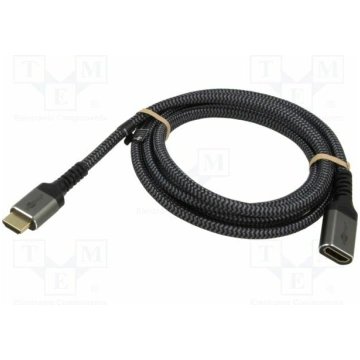 Cable; HDMI socket,HDMI plug; textile; HDMI 2.1; 2