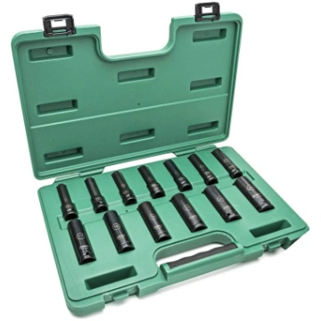 1/2" Dr. Deep thin wall impact socket set 13pcs