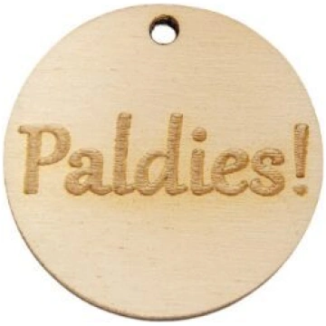Paldies kartiņa no koka | 35x35mm