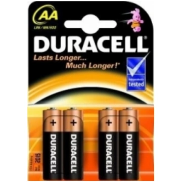Baterijas Duracell AA (MN1500B4CB)
