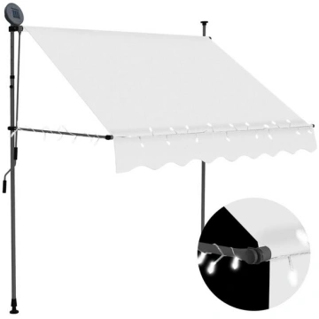 vidaXL izvelkama markīze ar LED, manuāla, 200 cm, 
