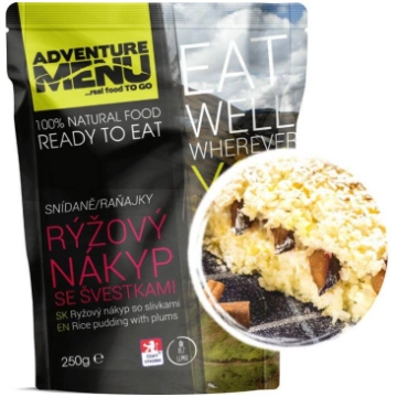 Rice pudding with plums Adventure Menu