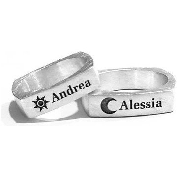 CUBE moon and sun ring Gioielli De Rosa
