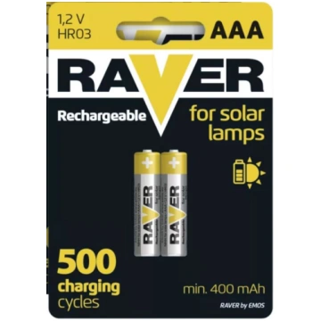 AAA/2 400mAh Solar akumulators RAVER 2gab/bl B7414