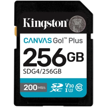 Kingston Canvas Go! Plus - flash memory card - 256