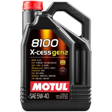 Motoreļļa MOTUL 8100 X-CESS GEN2 5W-40 4L