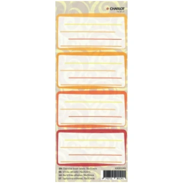 Burtnīcu uzlīmes Charlot Wild 76x35mm, 4gab/lapā K