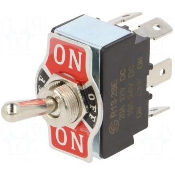 Switch: toggle | Pos: 3 | DPDT | ON-OFF-ON | 20A/1