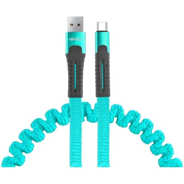 USB to USB-C spring cable 1.2m AMiO UC-14