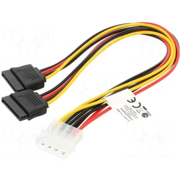 Cable: mains SATA | Molex male,SATA 15pin female x