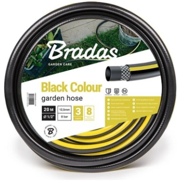Dārza šļūtene Melna krāsa 5/8" - 20m Bradas